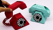How to make Paper Telephone - DIY Miniature Telephone - Paper Craft New - DIY Origami Crafts