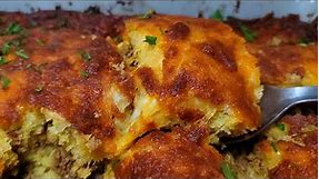 TAMALE PIE | Cheesy Jiffy Cornbread Casserole #recipe