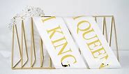 Silver Queen Crown & Prom Queen and Prom King Sashes