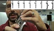 Concert B-Flat Major Scale - Clarinet Tutorial & Note Map