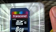Transcend SDHC 8GB class10 Unboxing