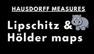 Hausdorff measure and Lipschitz or Hölder maps