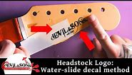 How to apply a water-slide logo to your guitar headstock - the best way!