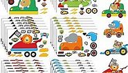 36 Sheets Car Stickers for Kids Make Your Own Car Stickers, 6 Styles Cartoon Racing Car Stickers for Race Car Themed Birthday Party Supplies Rewards Toy Art Craft Activities