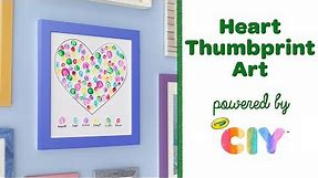 Heart Thumbprint Art, DIY Gift for Grandparents || Crayola CIY