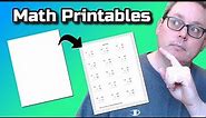 Printable Math Worksheets Generator | Create for Personal Use or to Sell in Your Printables Business