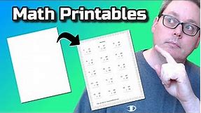 Printable Math Worksheets Generator | Create for Personal Use or to Sell in Your Printables Business