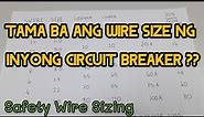 Tamang Size ng Wire sa Circuit Breaker | Ampacity Chart | Local Electrician