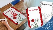 Lest We Forget Remembrance Day Poppy Handprint Activity Poster