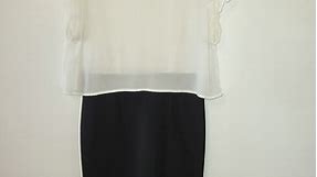 Forever 21 Half black half white flutter top dress with spandex pencil skirt