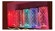 16Color Crystal LED Table Lamp RGB Color Changing Night Light Romantic Rose Diamond Lamp Acrylic Table Lamp Bedroom Decoration