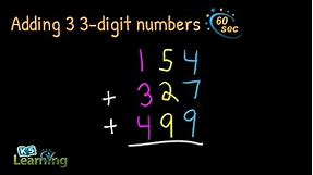 Add Three, 3-Digit Numbers | Example