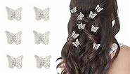 Paderison 10Pcs Small Hair Clips Mini Butterfly Claw Clips Colorful Side Bangs Hair Clips Braided Sweet Barrettes for Children Tiny Cute Claw Clips for Girls Hair Accessories for Women