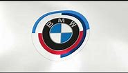 Flag of BMW M Logo waving in the wind