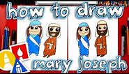 How To Draw Mary And Joseph - Nativity