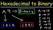 How To Convert Hexadecimal to Binary