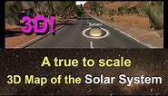 3D Solar System Map at scale 1:6,000,000,000 (1: Six Billion)