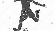 Silhouette Soccer Player Quick Shooting Ball Stock Illustration 580463812 | Shutterstock