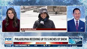 Philadelphia receiving up to 5 inches of snow Friday