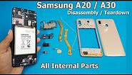 Samsung A20 / A30 Disassembly /Teardown | How to open samsung A20 and A30 | All internal Parts
