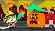 Action! Halloween Fire Truck | Halloween Party | Halloween Cartoon | Halloween Costumes | BabyBus