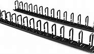 StarTech.com Vertical 40U Server Rack Cable Management w/ D-Ring Hooks - 40U Network Rack Cord Manager Panels - 2x 3ft Wire Organizers (CMVER40UD)