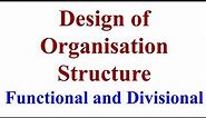 Design of Organization Structure, design of organisation structure, Essentials of Management bcom