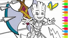 Coloring Guardians of the Galaxy Groot | Coloring Book Pages