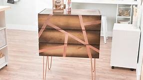 Krylon® Spray Paint | Burnt Wood and Metallic Rose Gold Dresser How-To