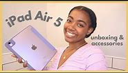 iPad Air 5th Generation (Purple) Unboxing + Apple Pencil & Accessories