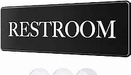 ASSURED SIGNS Restroom Sign - 9" by 3" - Ideal Bathroom Signs for the Office, Business or Home - Apply to Door or Wall - Nice Bathroom Decor - Strong Double-Sided Adhesives - Unisex All Gender, Neutral Restroom Sign