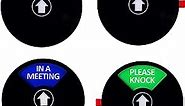 Kichwit Privacy Sign, Do Not Disturb Sign, Out of Office Sign, Please Knock Sign, In a Meeting Sign, Office Sign, Conference Sign for Offices, 5 Inch, Black