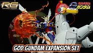 P-Bandai RG God Gundam Expansion Set Review | Mobile Fighter G Gundam