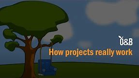 "How projects really work" cartoon