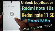 Unlock bootloader redmi note 10s || Ubl Redmi Note 10S Via Hydra tool