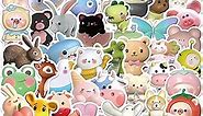 Cute Animal 3D Stickers for Kids,52Pcs 3D Colorful Animal Water Bottles Vinyl Waterproof Sticker Aesthetic Stickers Suitable for Mobile Phone Computer Skateboard Water Bottle Suitcase Car etc (52Pcs 3D)