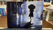 How To Paint “WALKING IN THE RAIN” Acrylic PAINTING Tutorial EASY!