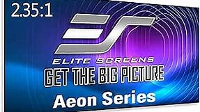 Elite Screens Aeon Series, 125-inch 2.35:1, 8K / 4K Ultra HD Home Theater Fixed Frame EDGE FREE Borderless Projector Screen, CineWhite UHD-B Front Projection Screen, AR125WH2-WIDE
