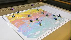 Robot swarms follow instructions to create art