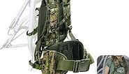 Tree Stand Backpack Straps, Padded Tree Stand Carry Straps with 8 Connection Strap & 3 Pockets, Lightweight & Quiet Tree Stand Accessories for Hunting, Universal Treestand Carrier