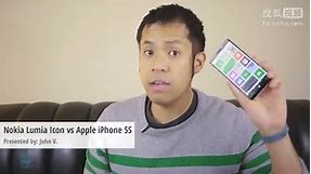 Nokia Lumia Icon vs Apple iPhone 5s对比测评