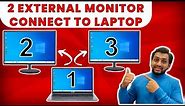 How to connect 2 monitors to one laptop | Dual monitor setup | Triple monitor setup | Technosearch