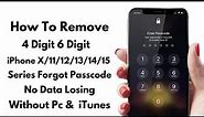 How To Remove Forgot iPhone Screen Passcode Without Data Losing 2024! Unlock iPhone X/11/12/13/14/15