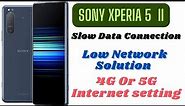 Sony Xperia One Mark ii Internet Data Setting | 5G and 4G Network Setting
