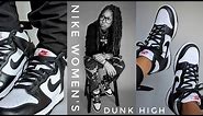 Nike Women's Dunk High Black and White | Comparable to Jordan 1 Twist?! Review + How to Style