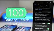 100 Percent Battery Health - How To Preserve It