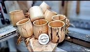 Crafting Elegance: Turning Spalted Maple into a Stunning Coffee Mug | Woodturning Art