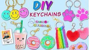 8 AMAZING DIY KEYCHAINS - Keychain Making at Home - Cute Craft Ideas