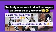 "Types of socks everyone should know | Men's socks guide | Men's fashion." 🧦🌟