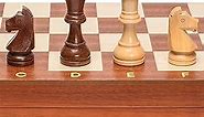 Professional Staunton Tournament No. 6 Wooden Chess Game Set with 2 Extra Queens, 3.9-inch Kings